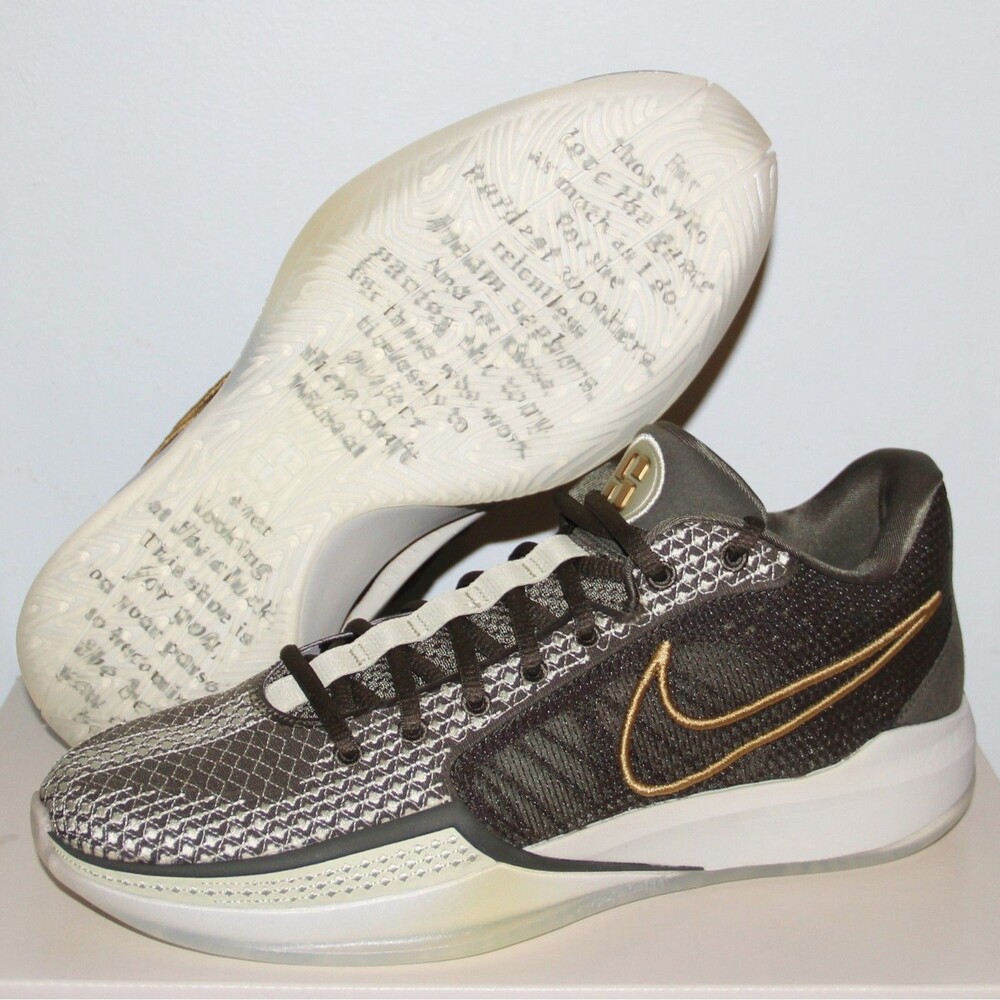 Nike Sabrina 1 Dedication Basketball Cargo Khaki Womens 11.5 Mens 10